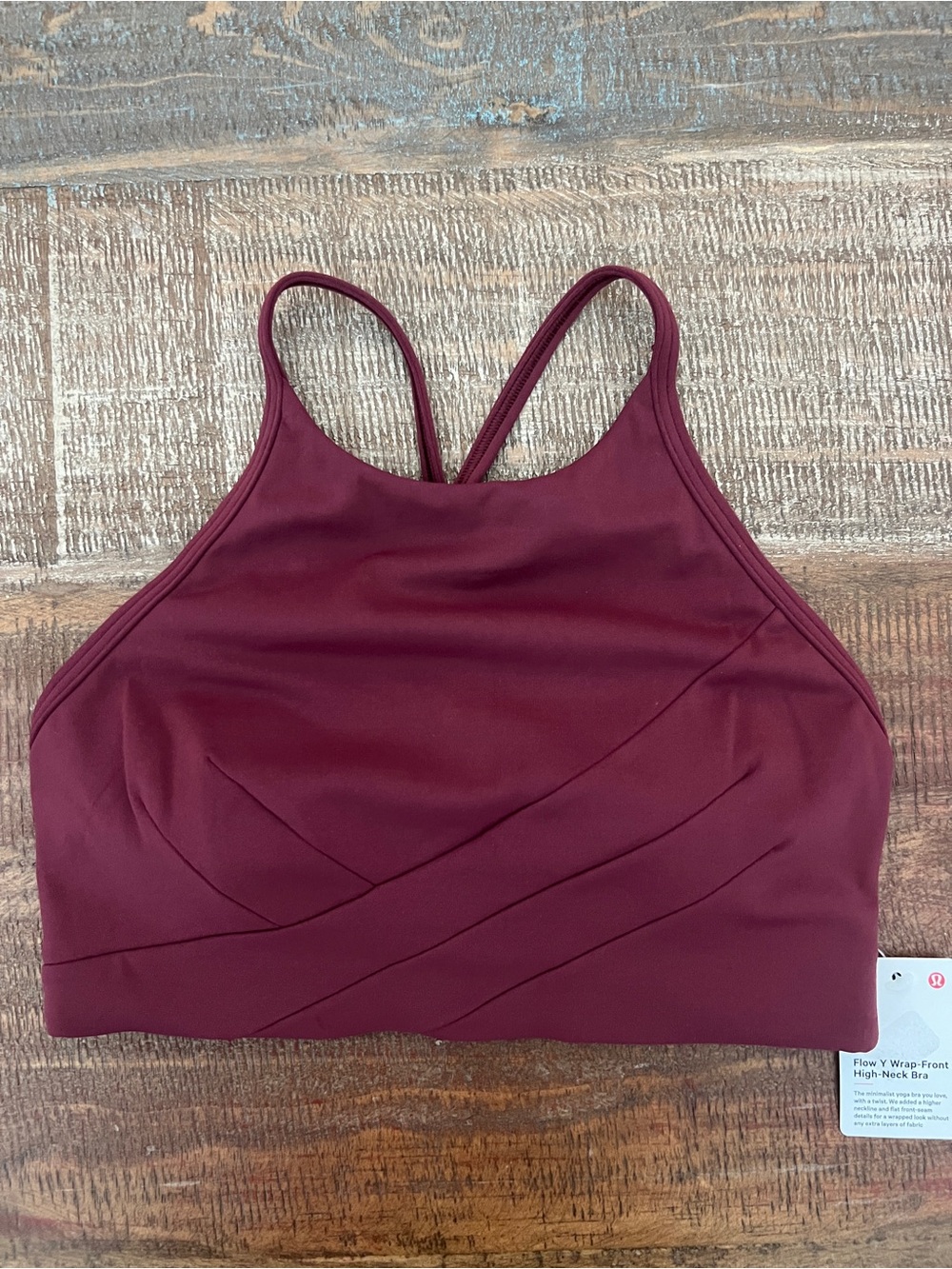 Lululemon Women’s Flow Y Wrap-Front High-Neck Bra Size 4